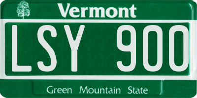 VT license plate LSY900