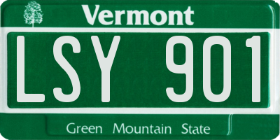 VT license plate LSY901