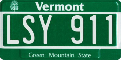 VT license plate LSY911