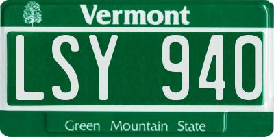 VT license plate LSY940