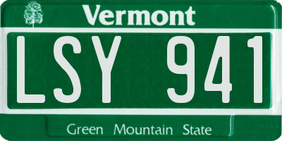 VT license plate LSY941