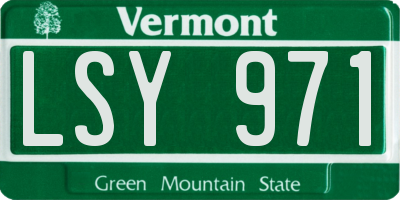 VT license plate LSY971