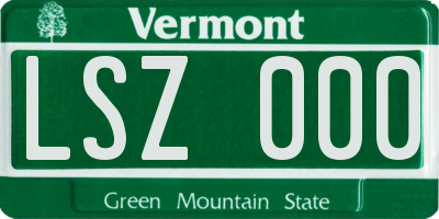 VT license plate LSZ000