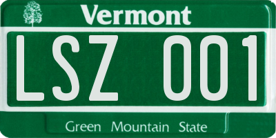 VT license plate LSZ001
