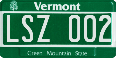 VT license plate LSZ002