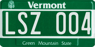 VT license plate LSZ004