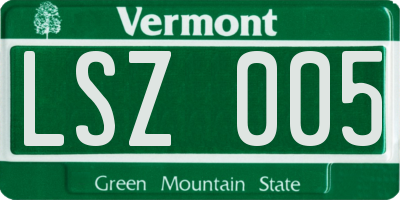 VT license plate LSZ005