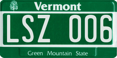 VT license plate LSZ006