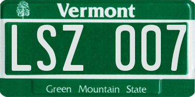 VT license plate LSZ007
