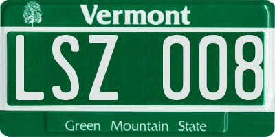 VT license plate LSZ008
