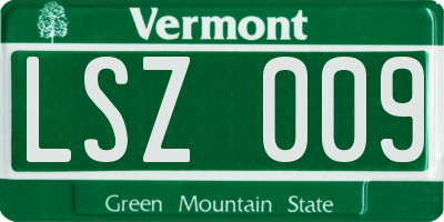 VT license plate LSZ009