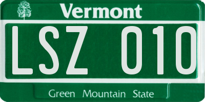 VT license plate LSZ010
