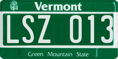 VT license plate LSZ013