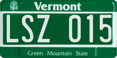 VT license plate LSZ015