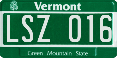 VT license plate LSZ016