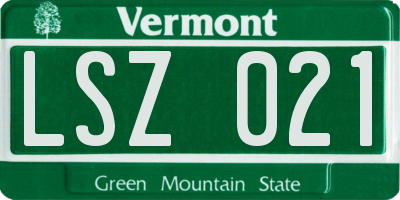 VT license plate LSZ021