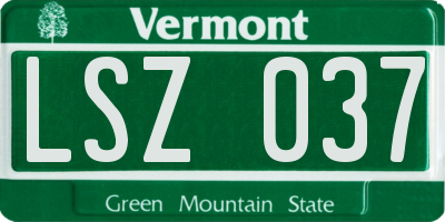 VT license plate LSZ037