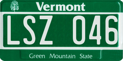 VT license plate LSZ046