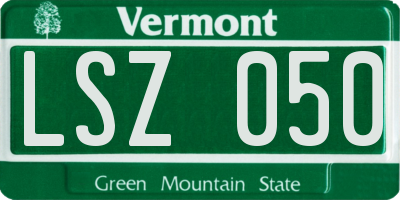 VT license plate LSZ050