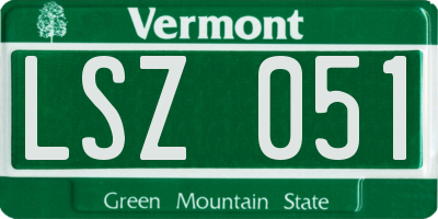 VT license plate LSZ051