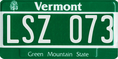 VT license plate LSZ073