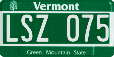 VT license plate LSZ075