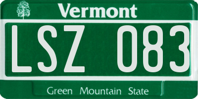 VT license plate LSZ083