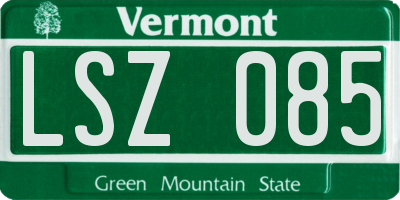 VT license plate LSZ085