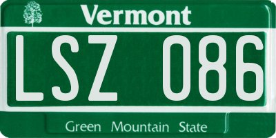 VT license plate LSZ086