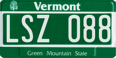 VT license plate LSZ088