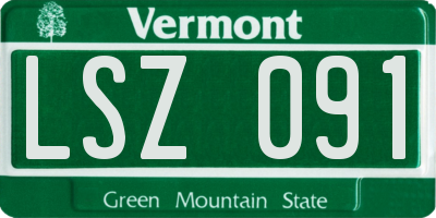 VT license plate LSZ091