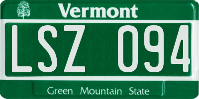 VT license plate LSZ094