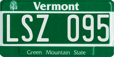 VT license plate LSZ095
