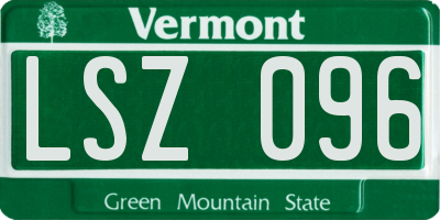 VT license plate LSZ096
