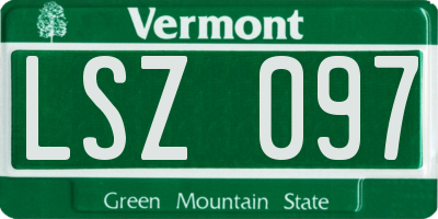 VT license plate LSZ097