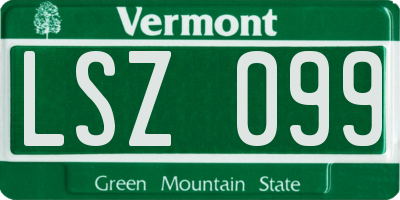 VT license plate LSZ099