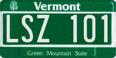 VT license plate LSZ101