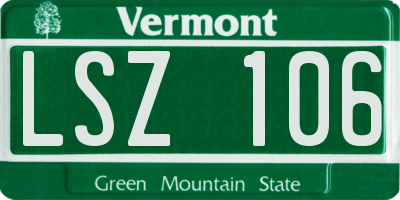 VT license plate LSZ106
