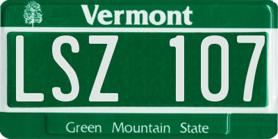 VT license plate LSZ107