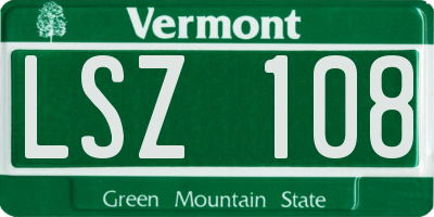 VT license plate LSZ108