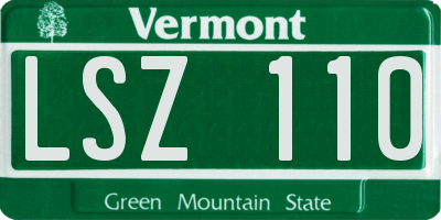 VT license plate LSZ110