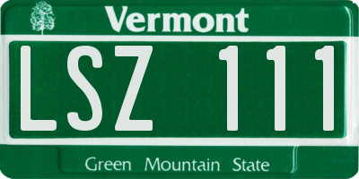 VT license plate LSZ111