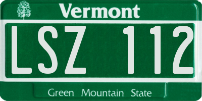 VT license plate LSZ112