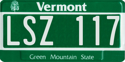 VT license plate LSZ117