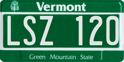 VT license plate LSZ120