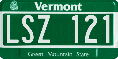 VT license plate LSZ121