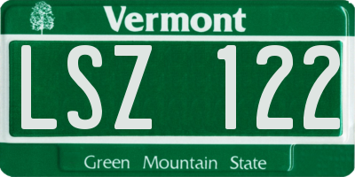 VT license plate LSZ122