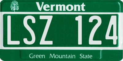 VT license plate LSZ124