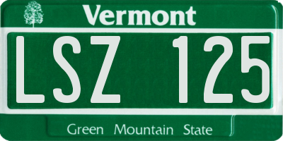 VT license plate LSZ125