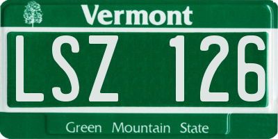 VT license plate LSZ126